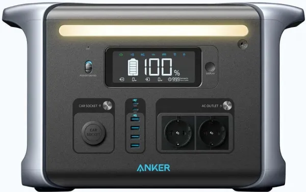 Anker PowerHouse 757 - Transportabel strømstation - 1500 W - AC 220-240 / DC 11-30 V - litiumjernfosfat - 1229 Wh - output-stikforbindelser: 13