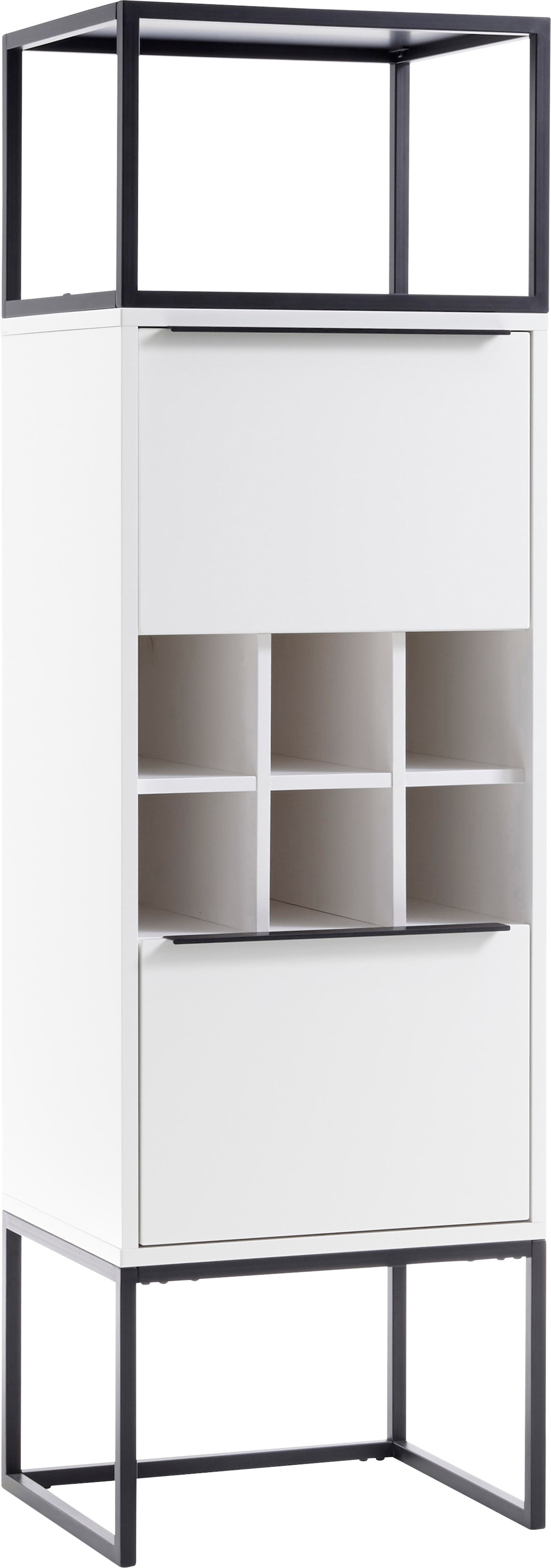 HBZ Highboard »Lille« 1 Stk. tlg. mit LED-Beleuchtung, Wohnzimmerschrank in Eiche Artisan NB