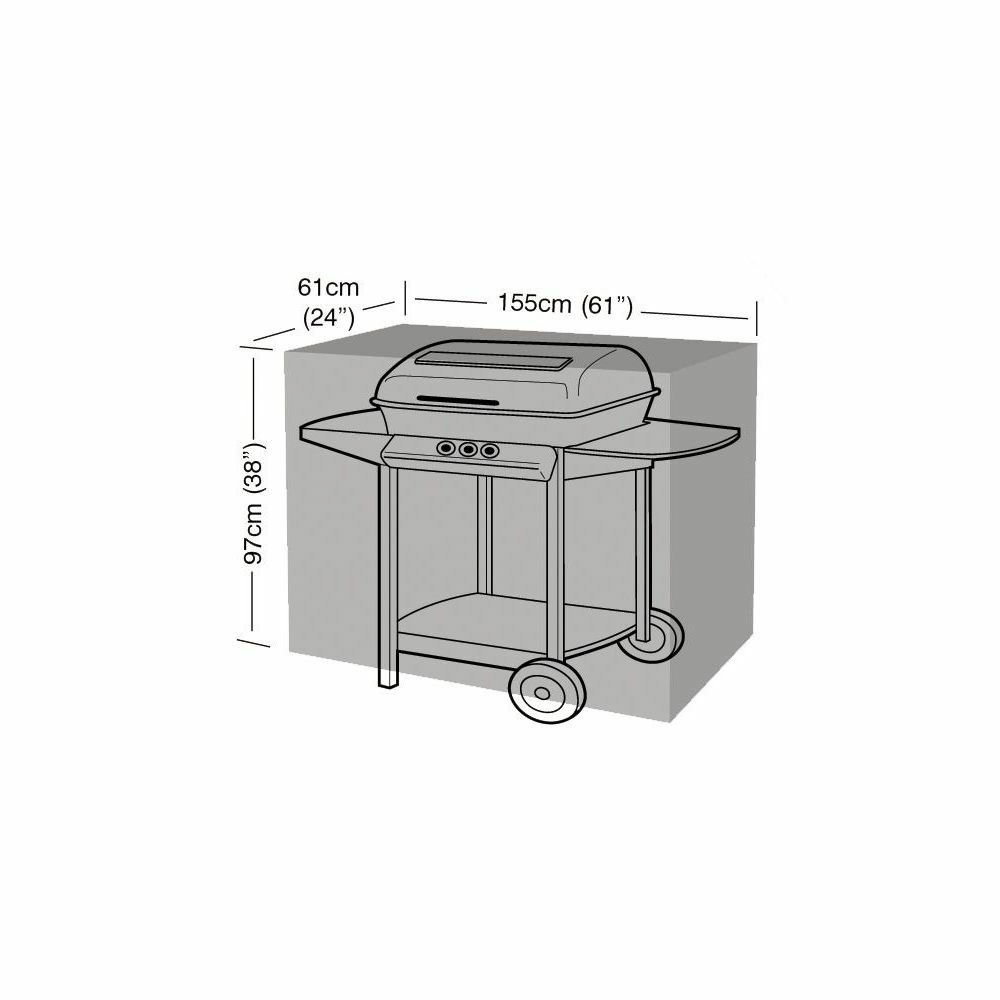Housse de protection barbecue rectangulaire 155 cm de long