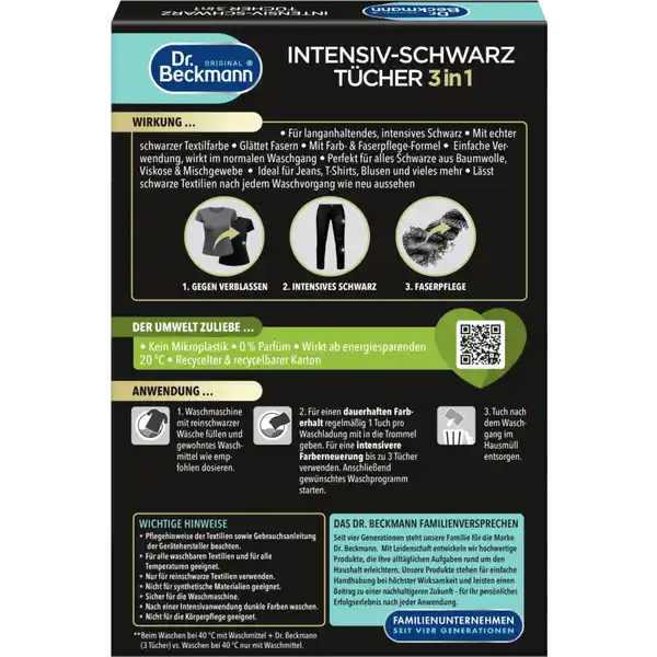 Intensiv-Schwarz Tücher 3in1
