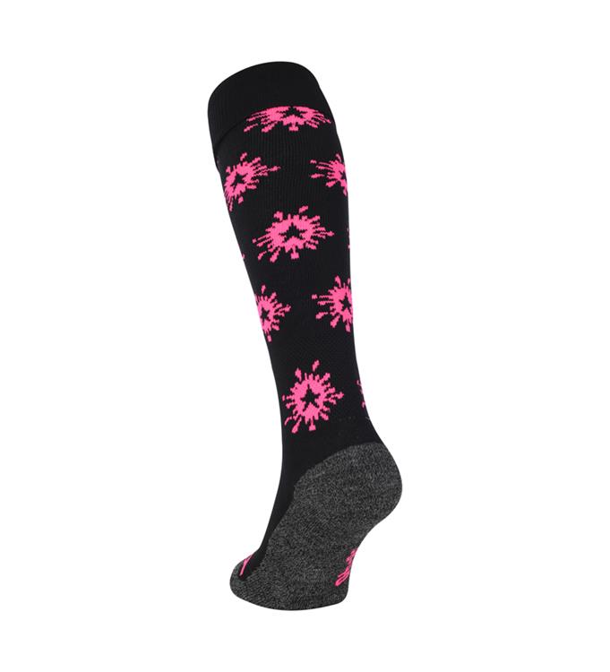 Brabo BC8550A Splash Black/Pink Hockeysokken