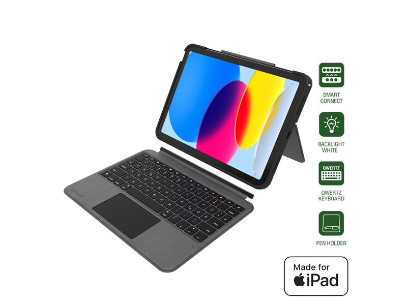 4smarts 2in1 Solid Smart Connect für iPad 10. / 11. Gen. Tastaturcover für das Apple iPad (10. Gen.)/iPad (A16/2025/11. Gen.)