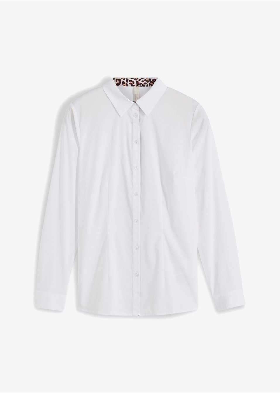 Chemisier à empiècement satin léopard