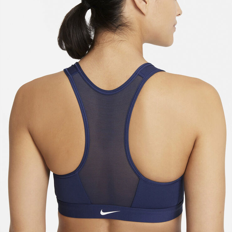 Nike Dri Fit Swoosh Medium Support Sports Bh Blå