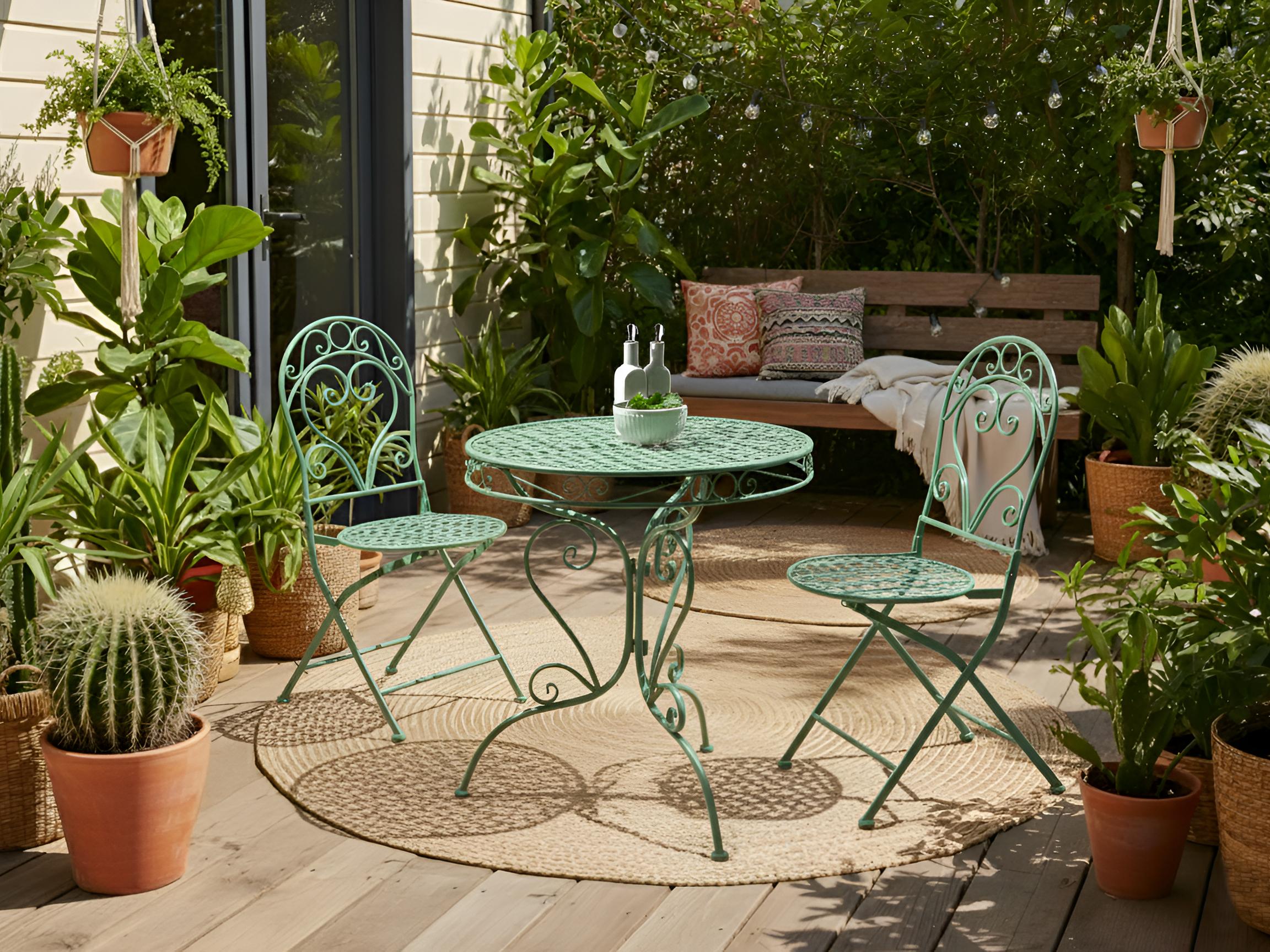 Bistroset ALBINIA Metaal Groen