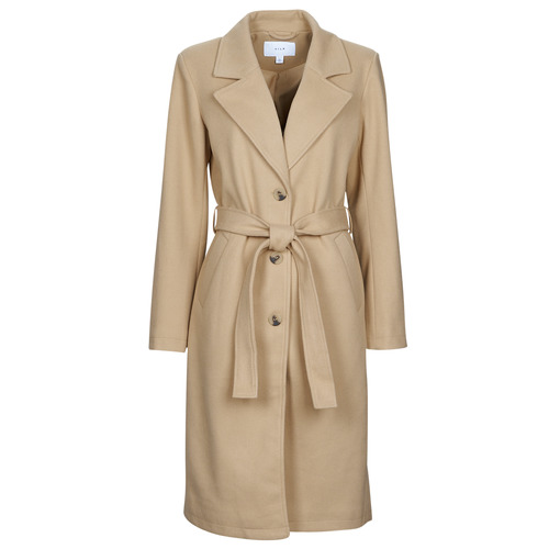 Vila - VIPOKO LONG BELT COAT - Beige