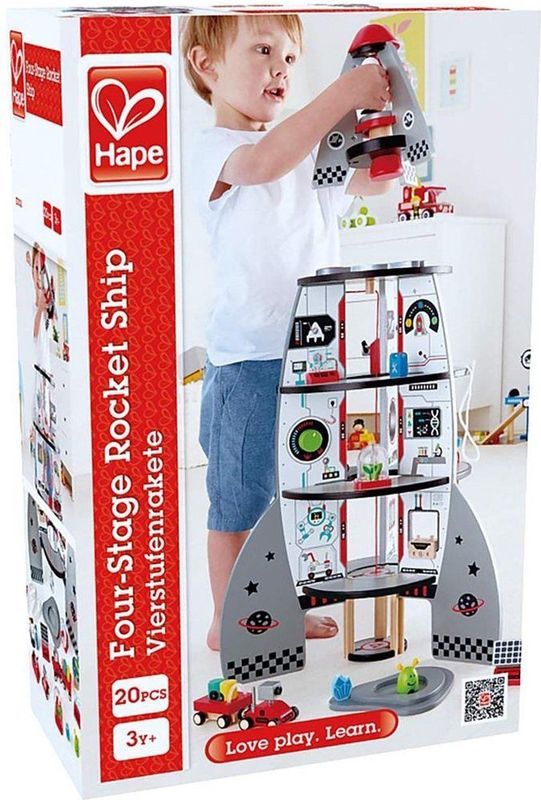 Hape Houten Ruimte Raket 4 Verdiepingen