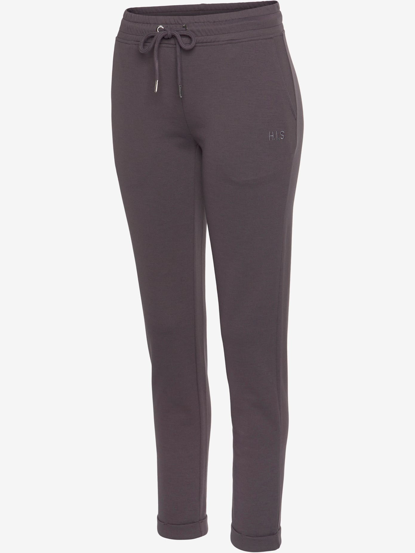 Pantalon basique avec petit logo brodé