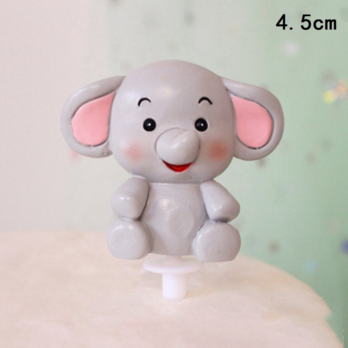 Kuchenstecker Weichkeramik Safari Kinder Tortenstecker Topper Dekoration für Torten - Elefant