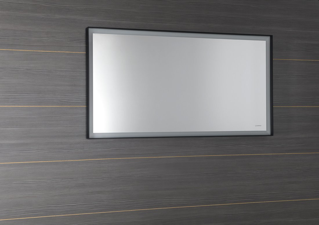 Sapho Sort LED spiegel 120x70cm mat zwart