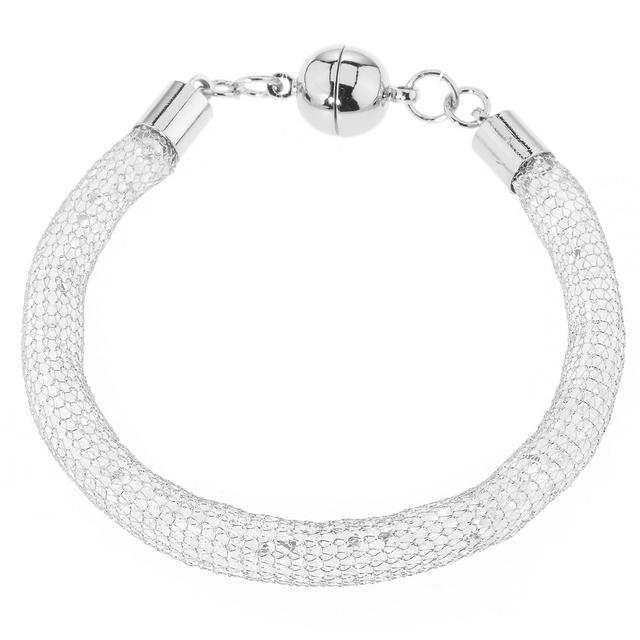 Luxus Mesh-Armband, ca. 720 Zirkonia, ca. 20 cm