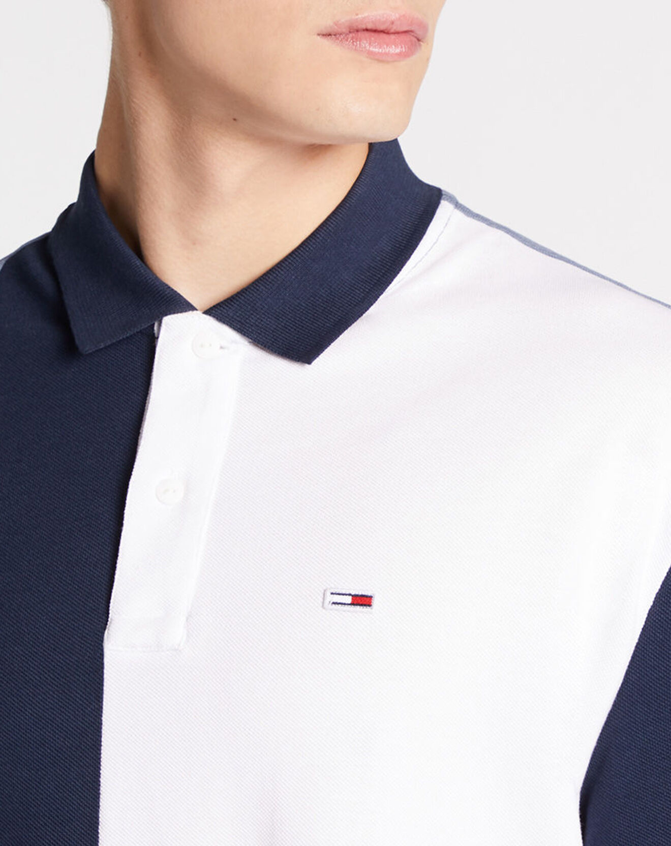 Tommy Jeans Polo Colorblock bleu/rouge/blanc