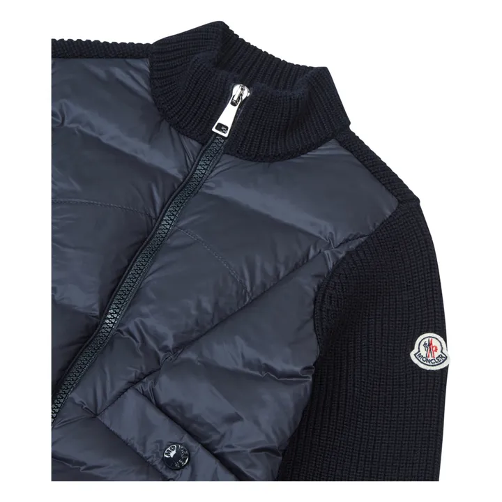 Moncler Veste Bi-matière Logo | Bleu marine