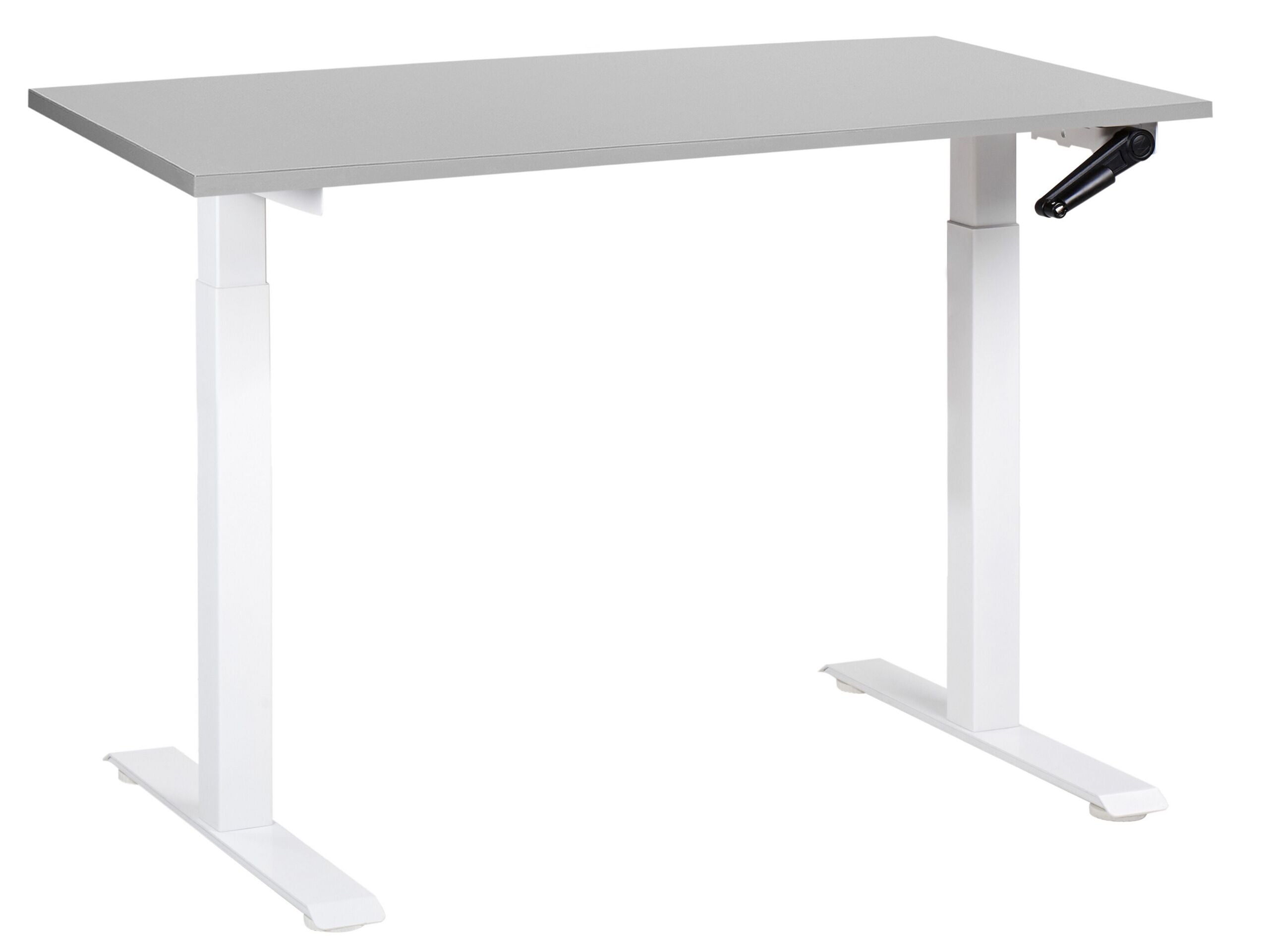 Beliani-DESTINES-Verstelbaar bureau-Lichtgrijs-120 x 72 cm-Spaanplaat