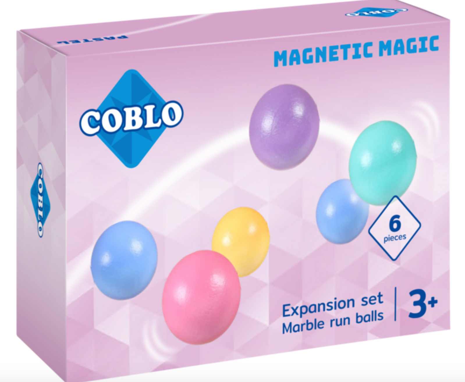 Coblo Coblo | Knikkerbaan ballen pastel | 6 stuks