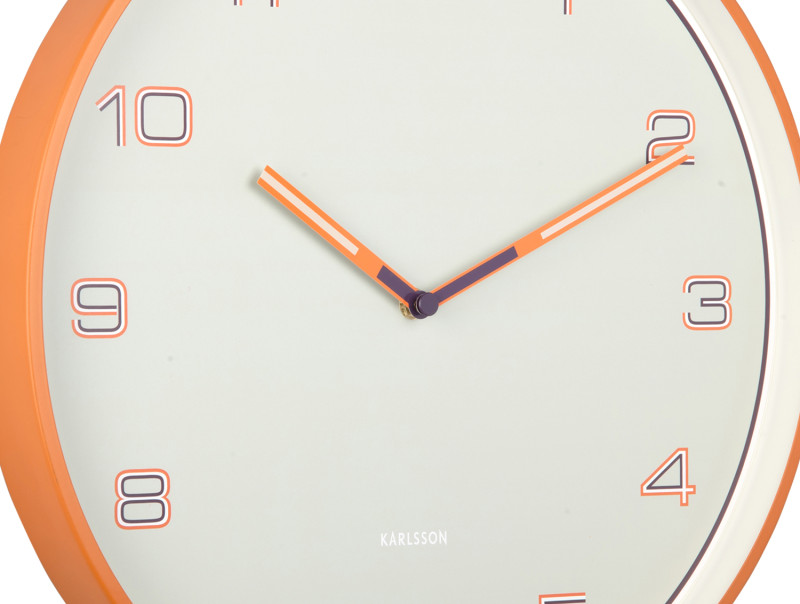 Wall Clock Lined Numbers KA6013BB Bright blue