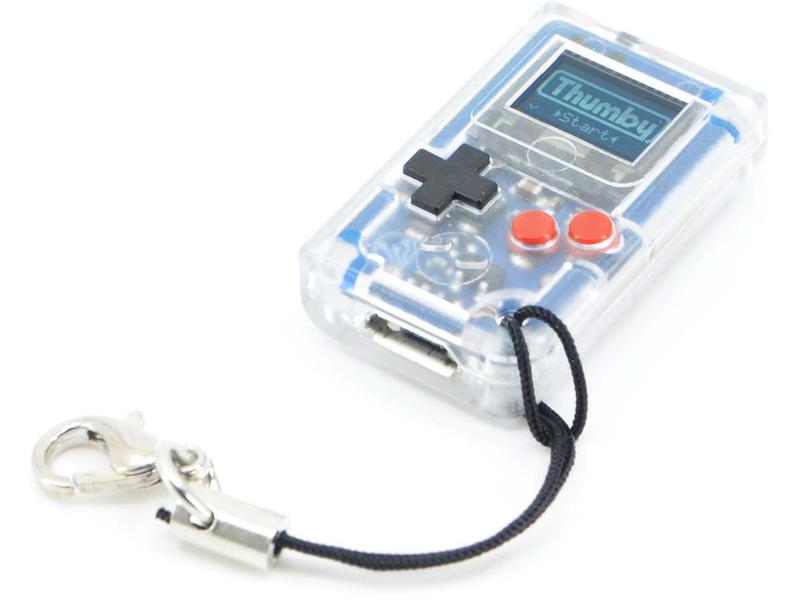 GAME Handheld Thumby Transparent Handheld Konsole mit 5 vorinstallierte Spiele