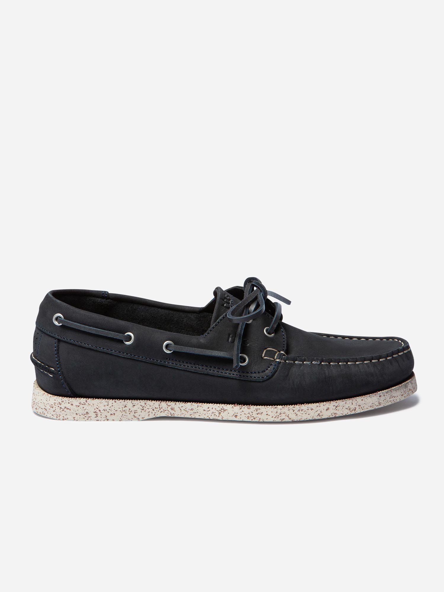 Chaussures Bateau Homme Semelle Grip Cuir Marine