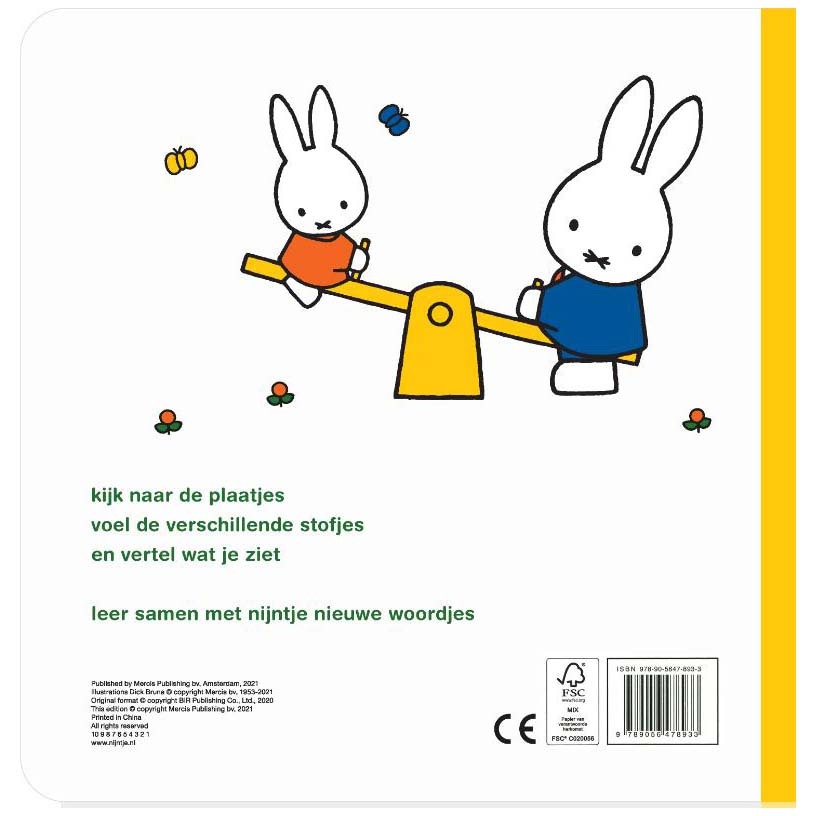 Nijntje voelboek woordjes leren