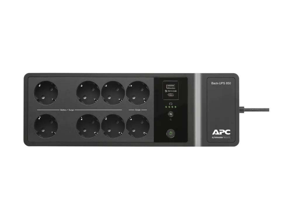APC Back-UPS BE850G2-GR - UPS - AC 230 V - 520 Watt - 850 VA - output-stikforbindelser: 8 - sort