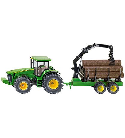Siku Traktor m. Forstanhänger - John Deere 8430 - 1:50 - Grün