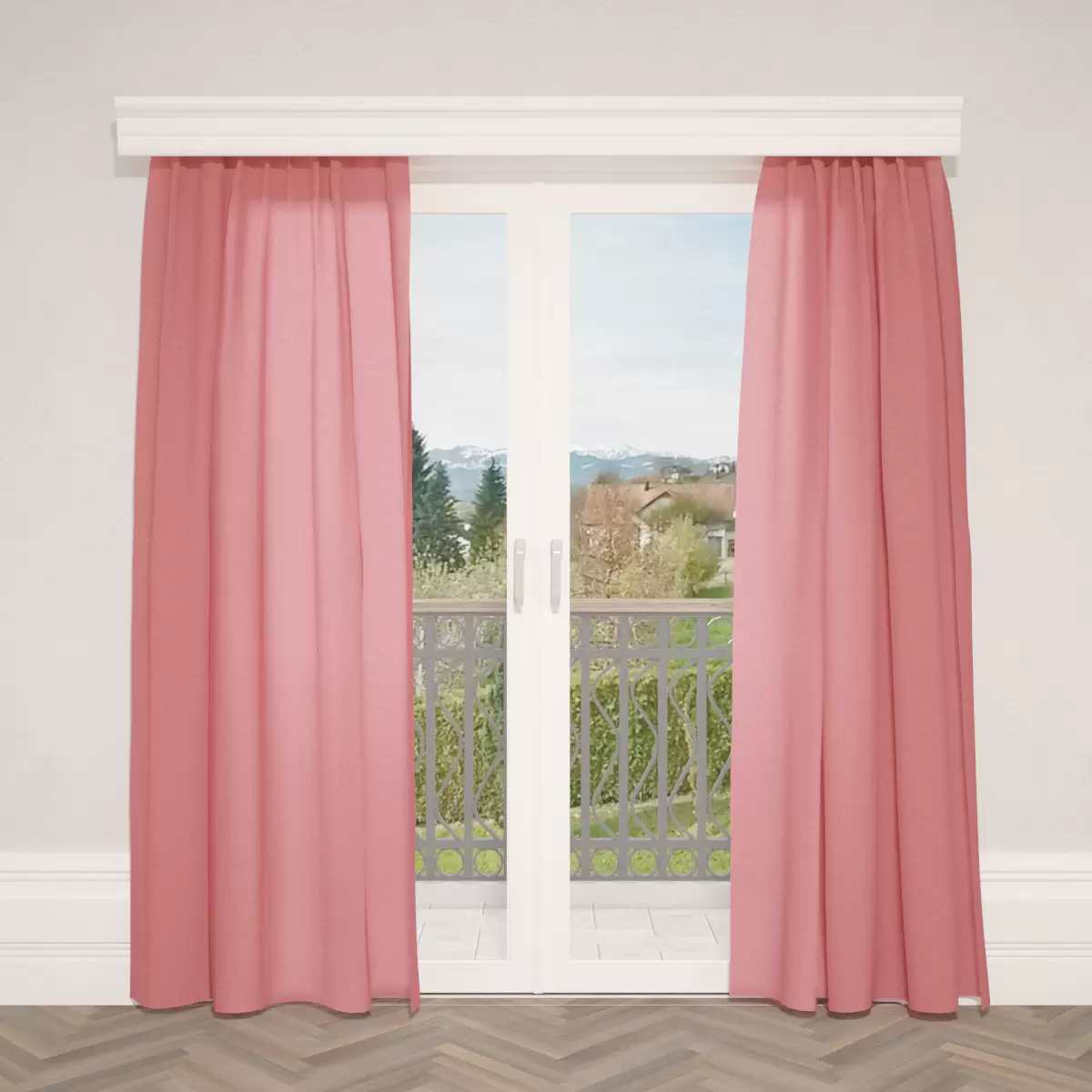 Nachtvorhang Satin Rosa