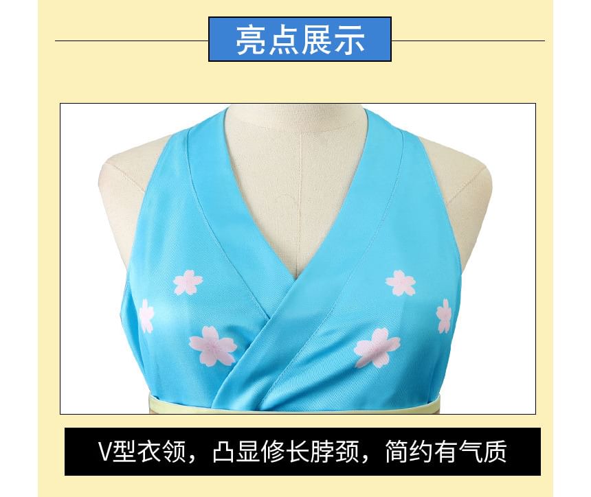 Bloomsoon - One Piece Nami Cosplay Kostuumset / Pruik / Geta Sandalen