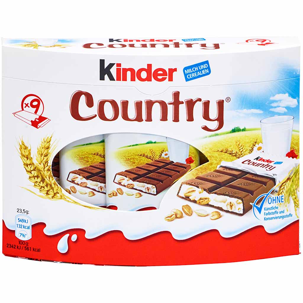 Kinder Country Riegel 9er 211,5g MHD:1.5.25