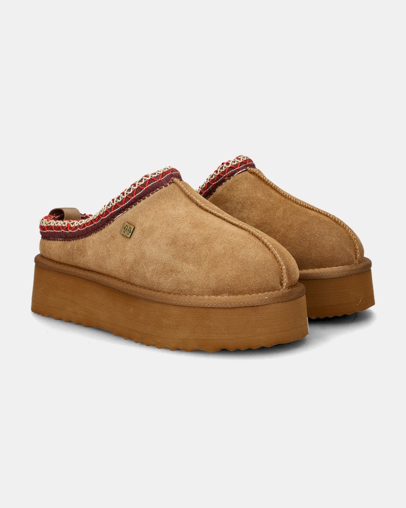 Nelson Gevoerde boots  - cognac