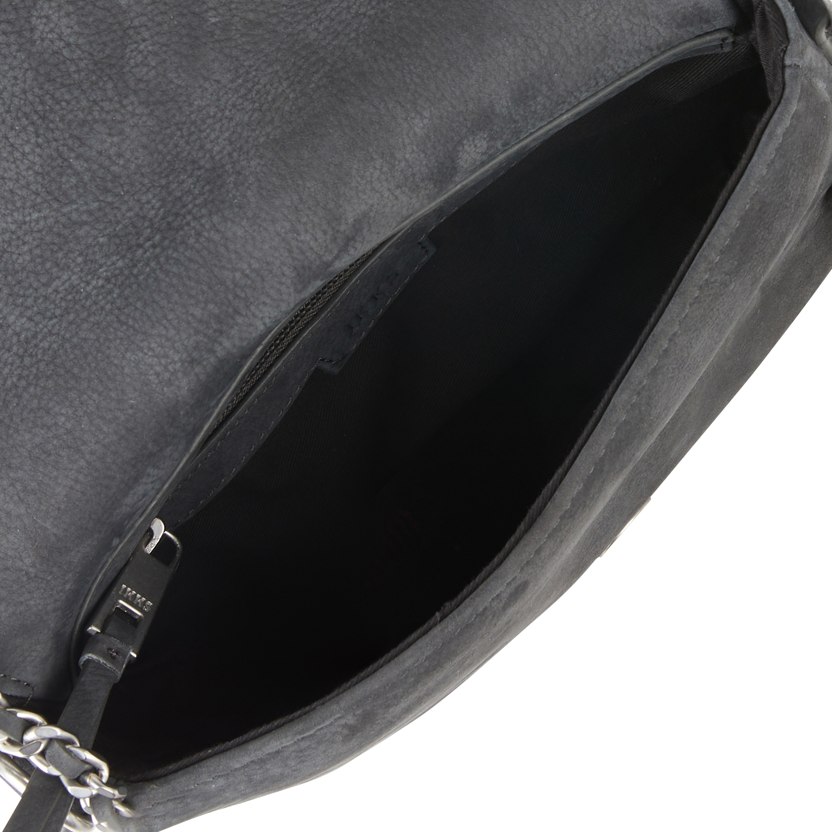 1440 - Sac bandoulière en cuir matelassé | Gris