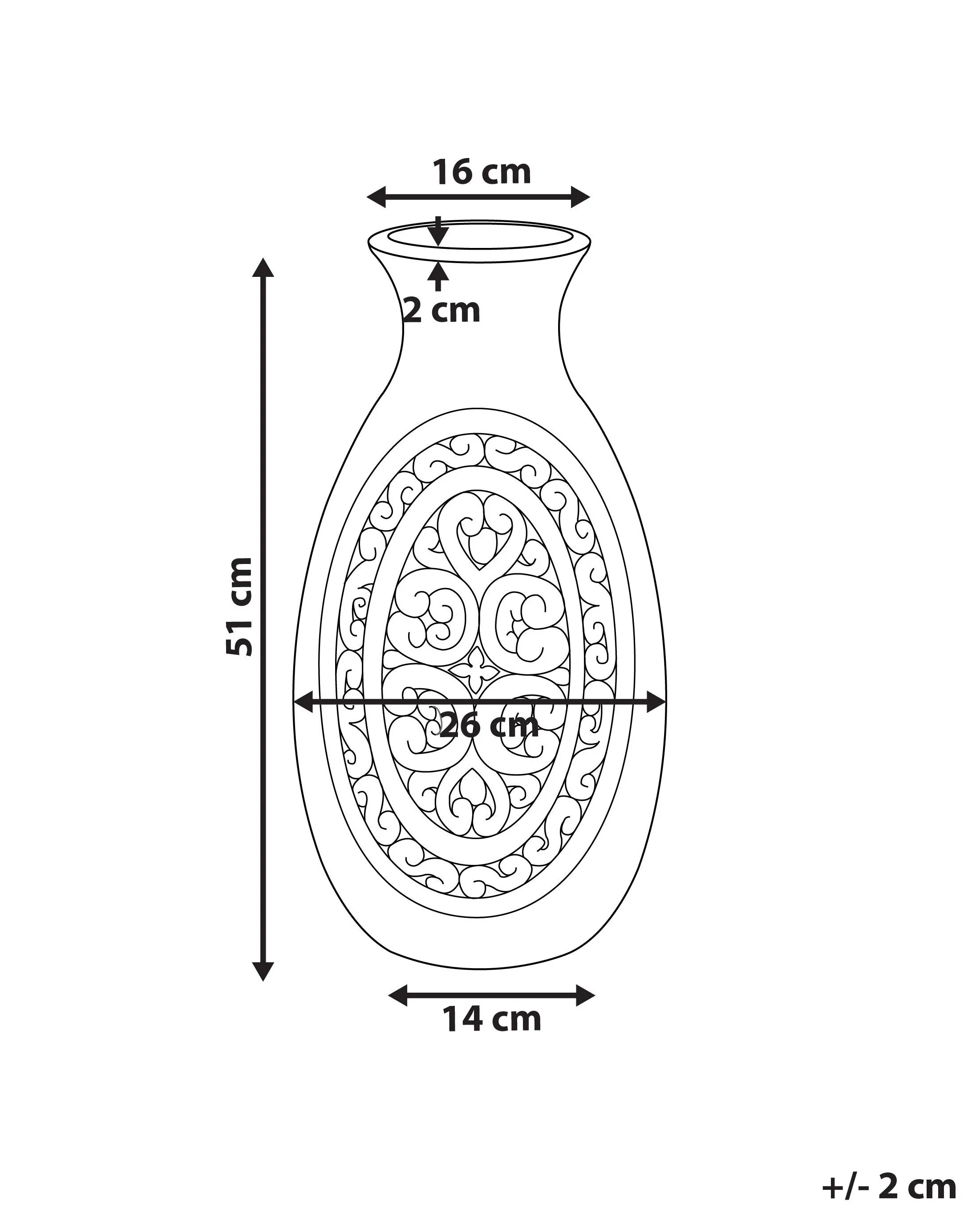 Decoratieve vaas MEGARA Keramiek 51 cm Grijs