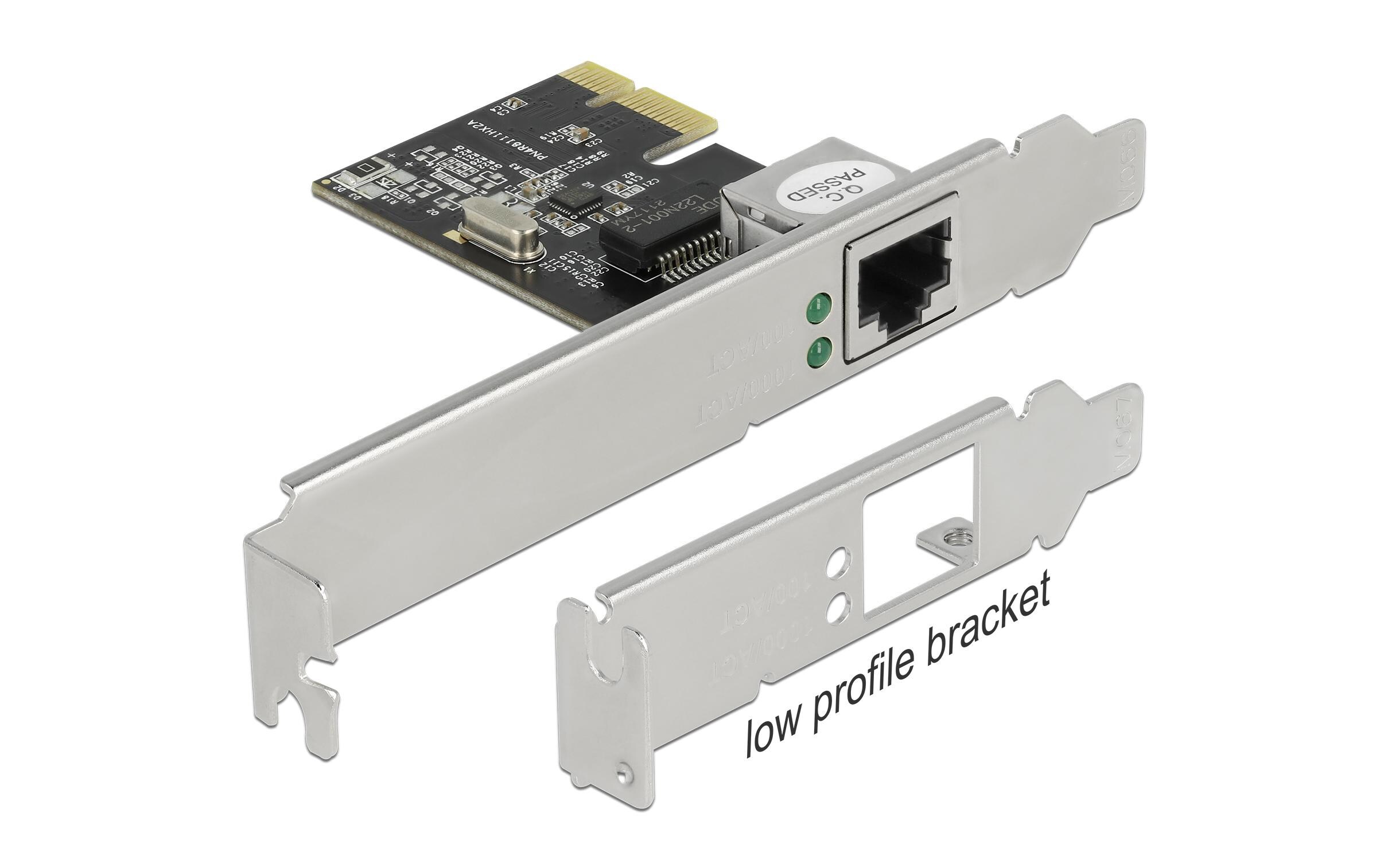 Netzwerkkarte RJ45 Gigabit PCI-Express x1Delock PCI Express x1 Karte 1 x RJ45 Gigabit LAN RTL8111
