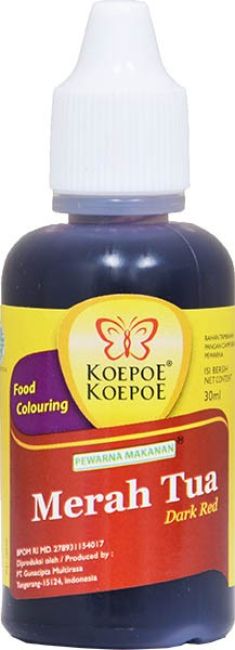 Koepoe Koepoe Merah Tua Rode Kleurstof 30ml