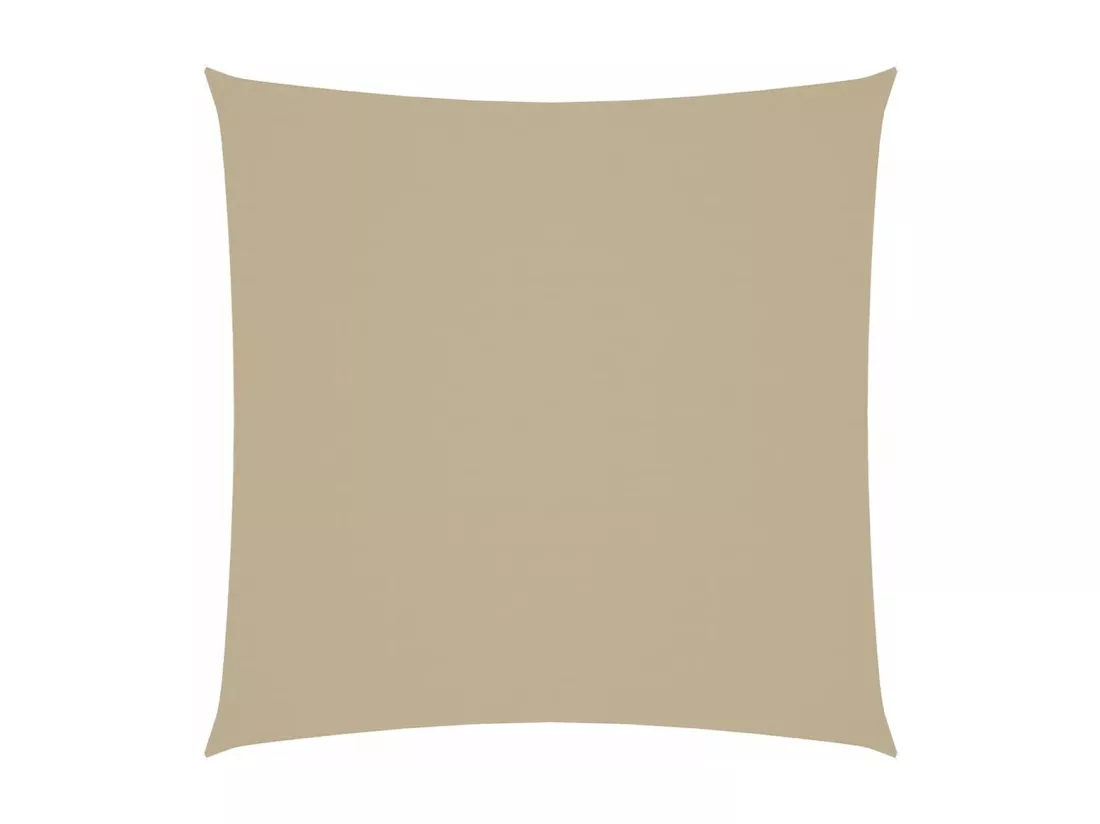 Voile d'ombrage en tissu Oxford carré 3,6 x 3,6 m Beige