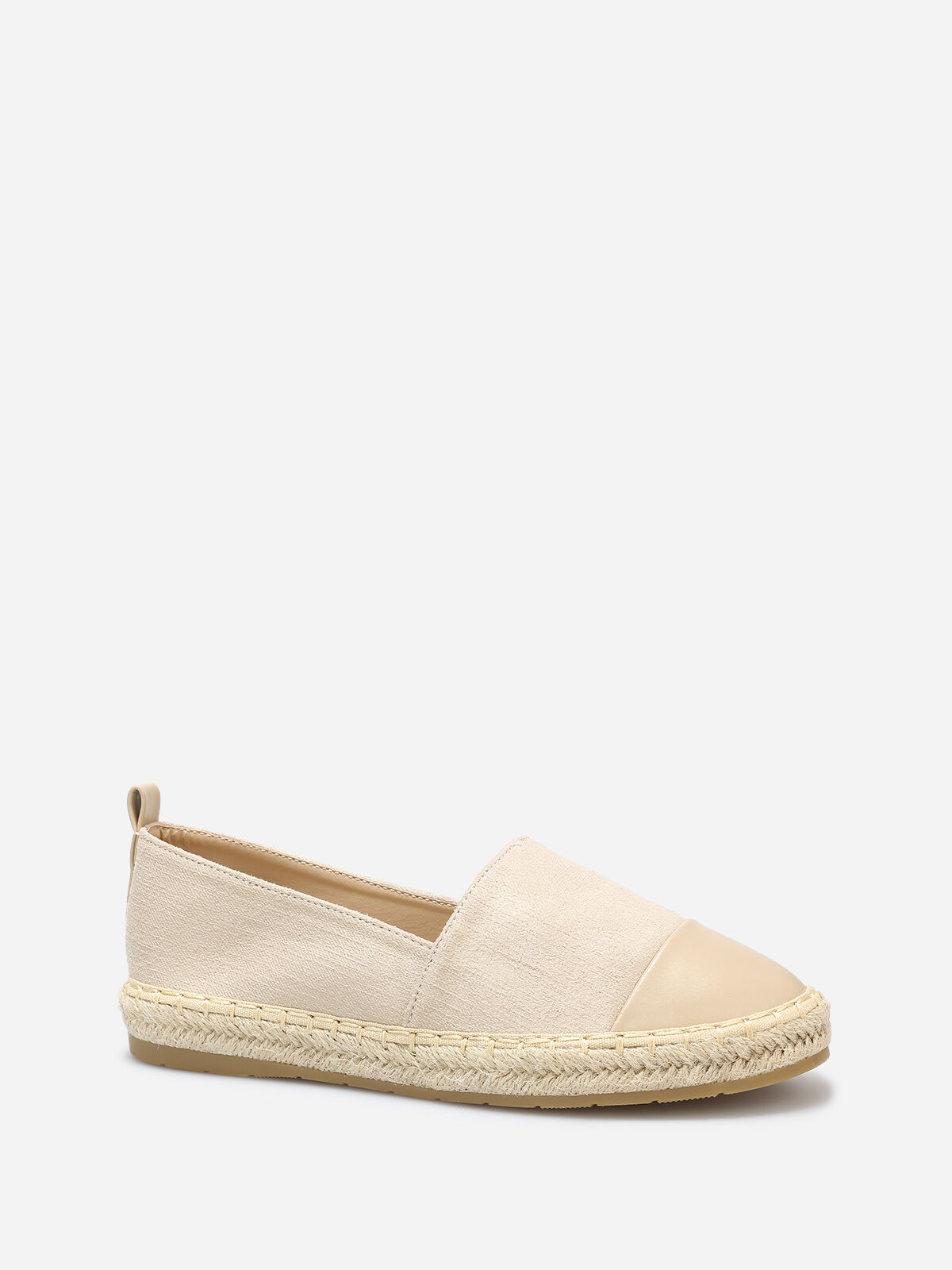 Espadrilles à détails en simili- Beige