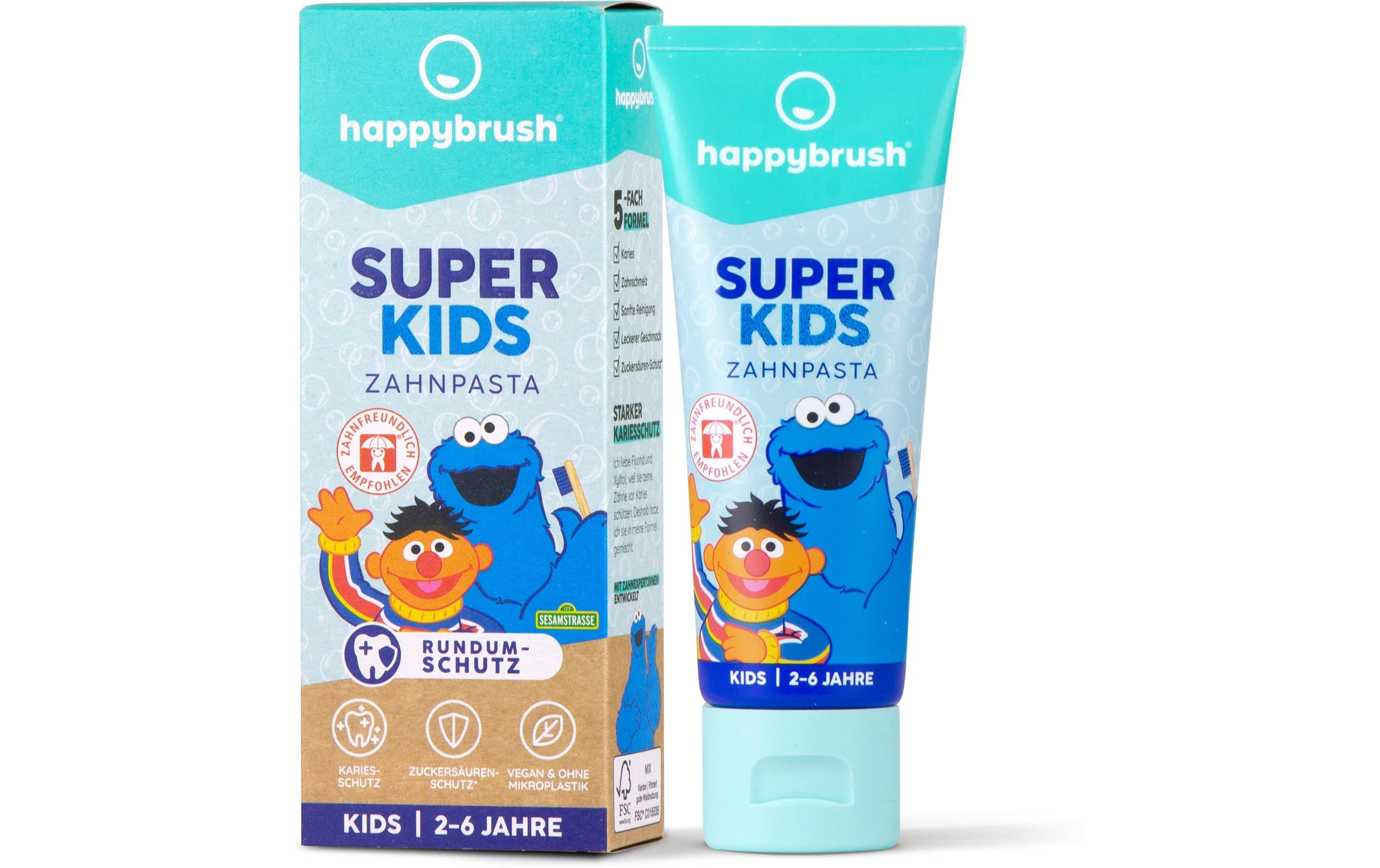 Zahnpasta SuperKids Sesamstrasse 75 mlVegane Zahnpasta mit Xylitol
