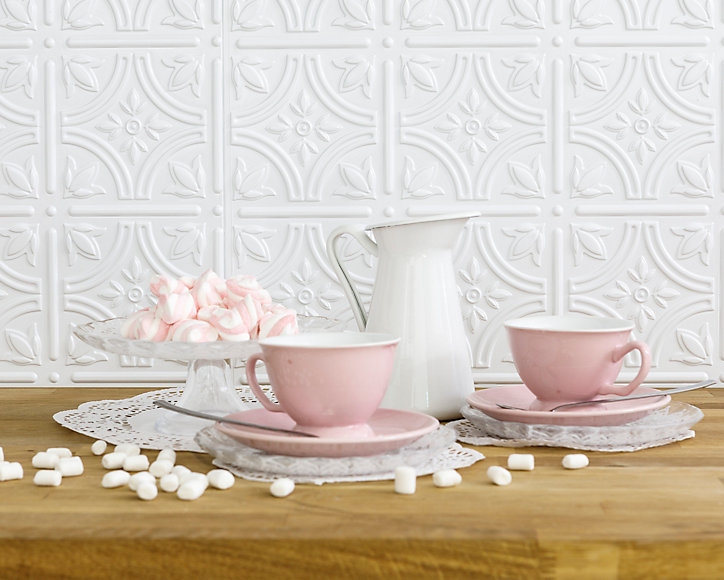 Panneau mural PVC 3D Empire blanc 47 x 61,7 cm