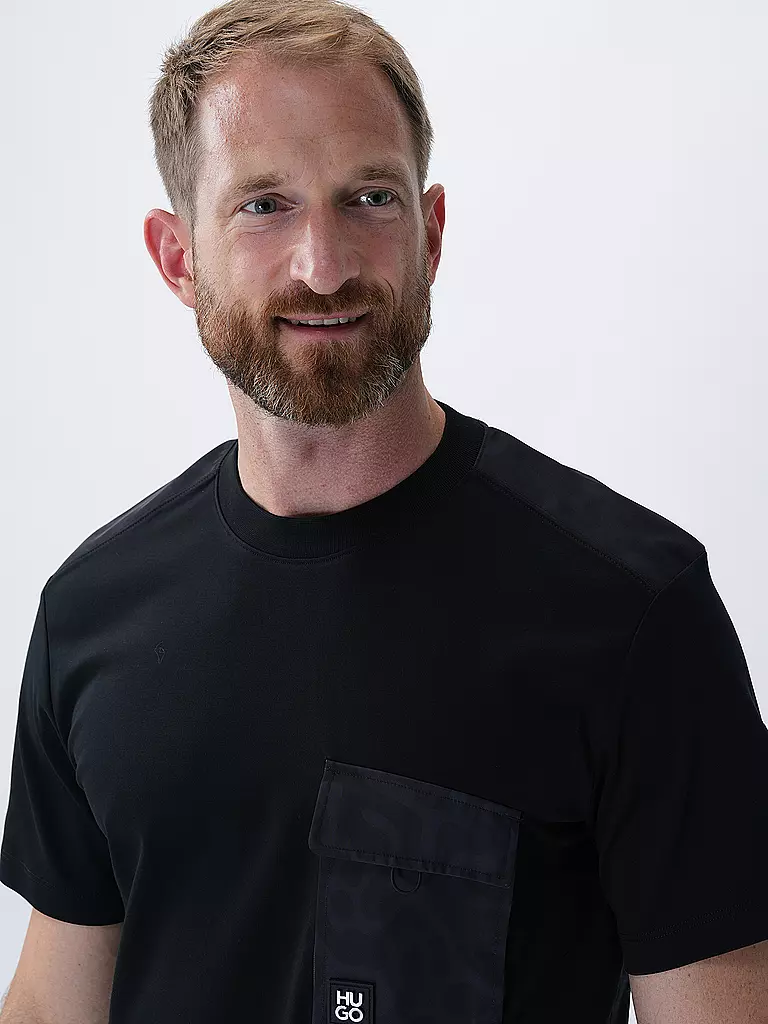 HUGO T-Shirt DABIENO schwarz
