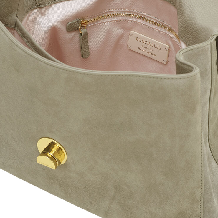 Coccinelle HANDBAG SUEDE LEATHER/LGRAINED LEAT. / WARM TA/WARM TA Warm ta/warm ta