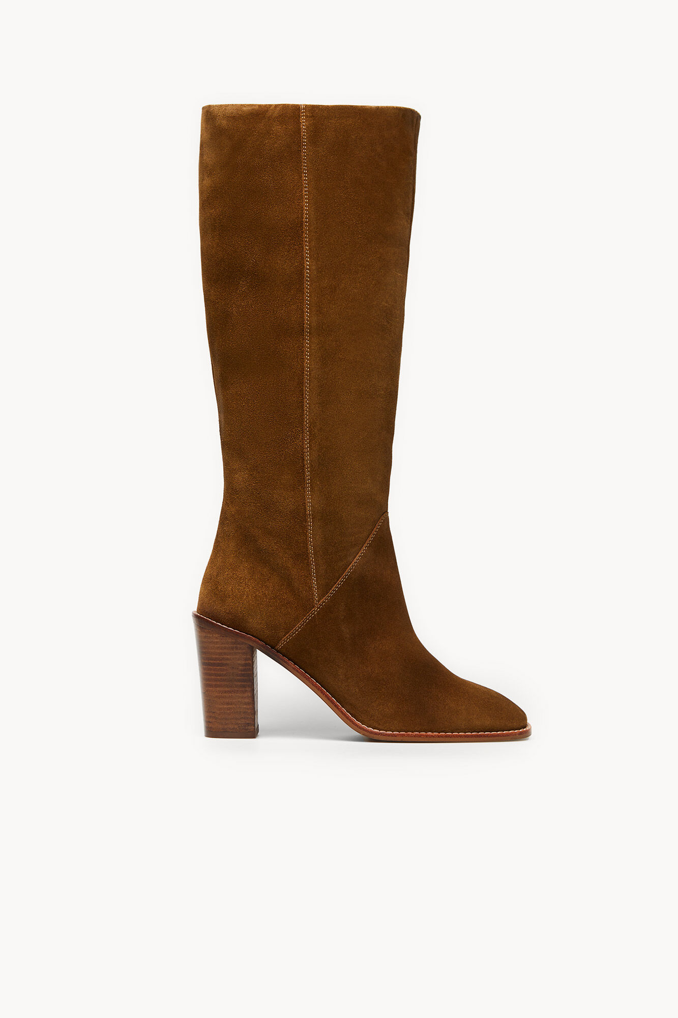 Botas de cano alto Matilda em camurça - Marrom