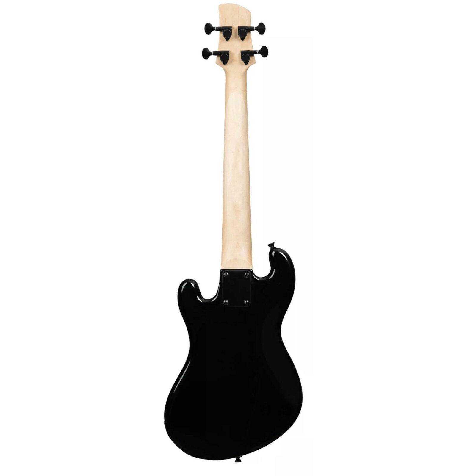 Kala Solid Body 4-String Fretted U-Bass Jet Black elektrische basgitaar met gigbag