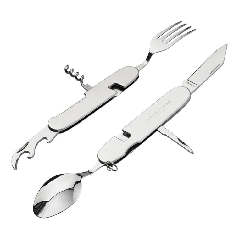addnature Travel Cutlery Set red