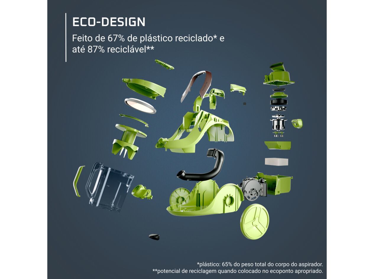 ASPIRADOR SEM SACO ROWENTA RO7C32EA GREEN FORCE 2.5L