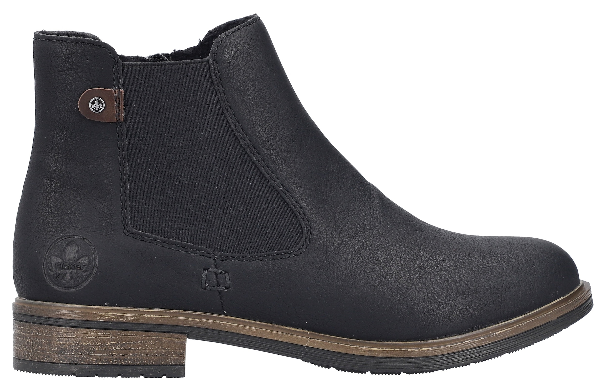 Rieker Chelseaboots  , Schlupfboots, Stiefelette, Blockabsatz, mit wärmendem Textilfutter