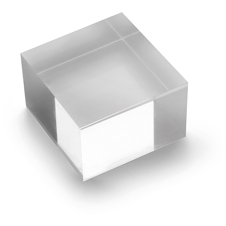 Deflecto Acrylblock, 7.5 x 7.5 x 5 cm, transparent