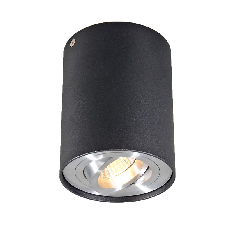 Smart opbouwspot zwart met staal incl. WiFi GU10 - Rondoo up