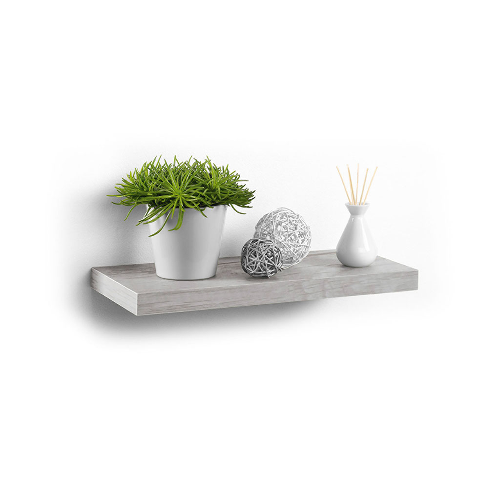 Etagère flottante chêne blanchi 50x3.4x22.8cm