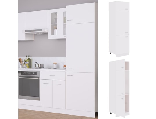 VIDAXL - Meuble pour électroménager Armoire de cuisine blanc 60x57x207 cm aggloméré