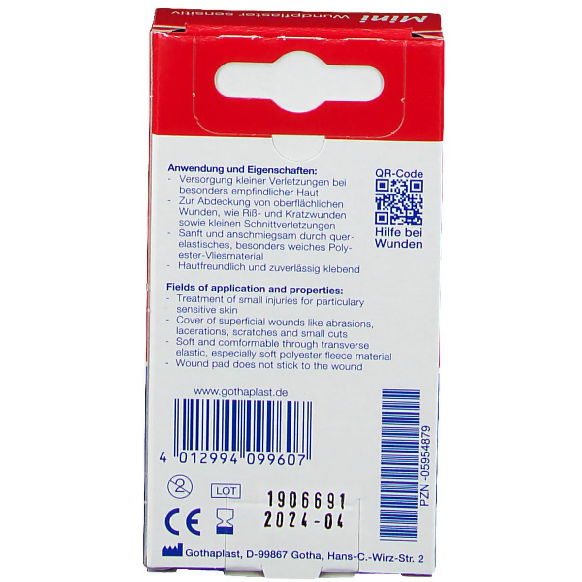 Gothaplast® Wundpflaster Mini sensitiv 4 cm x 1,7 cm