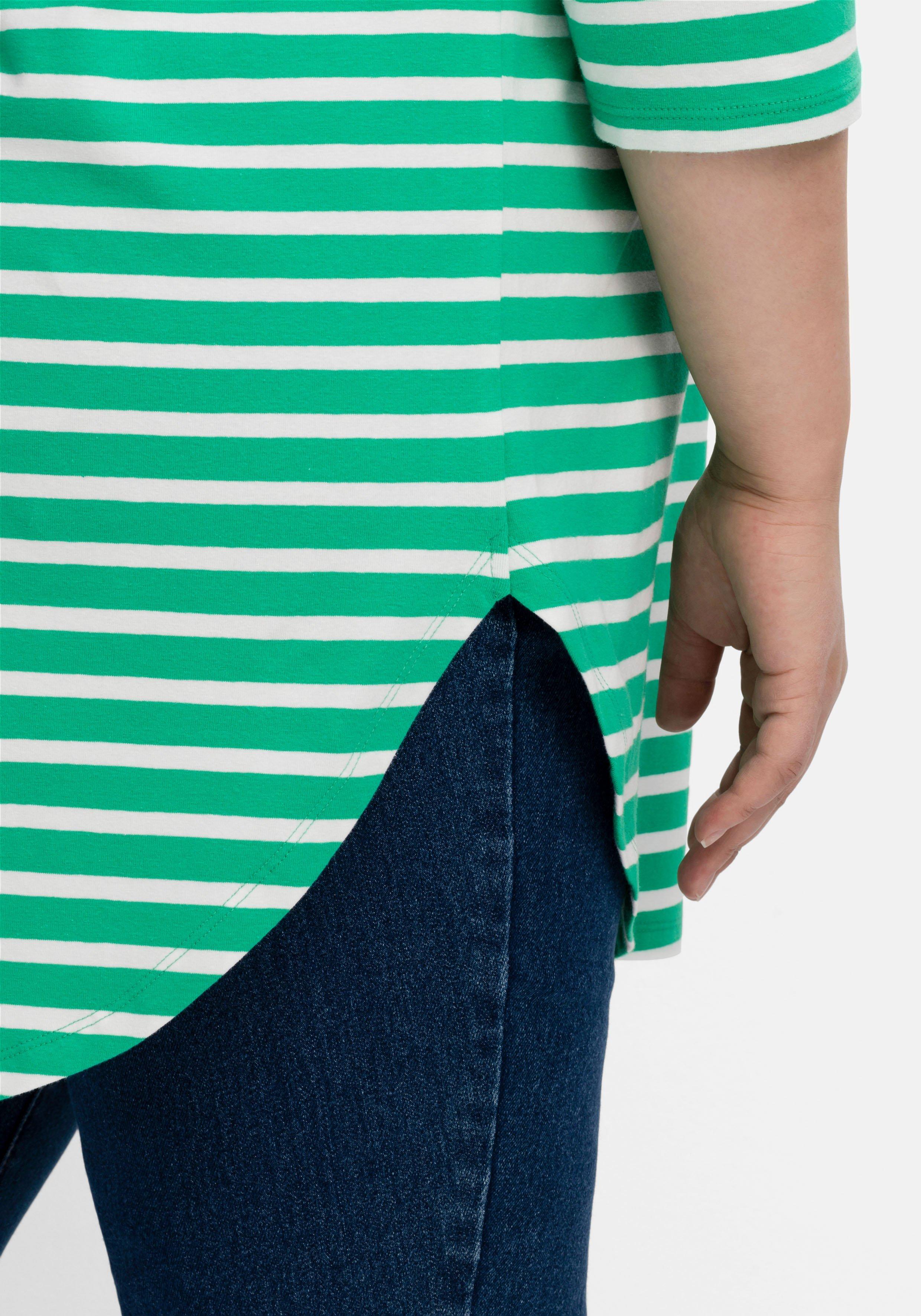 Longshirt in Oversized-Form mit Streifen